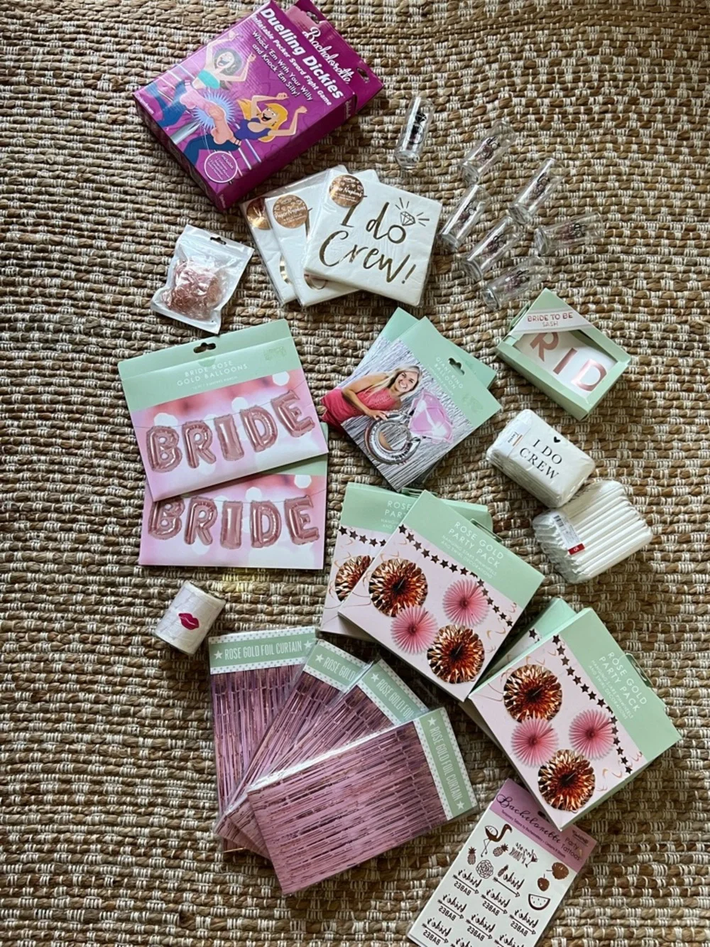 'Bride' Bachelorette Party Kit - I Do Crew Supplies bundle. Over $250 Value